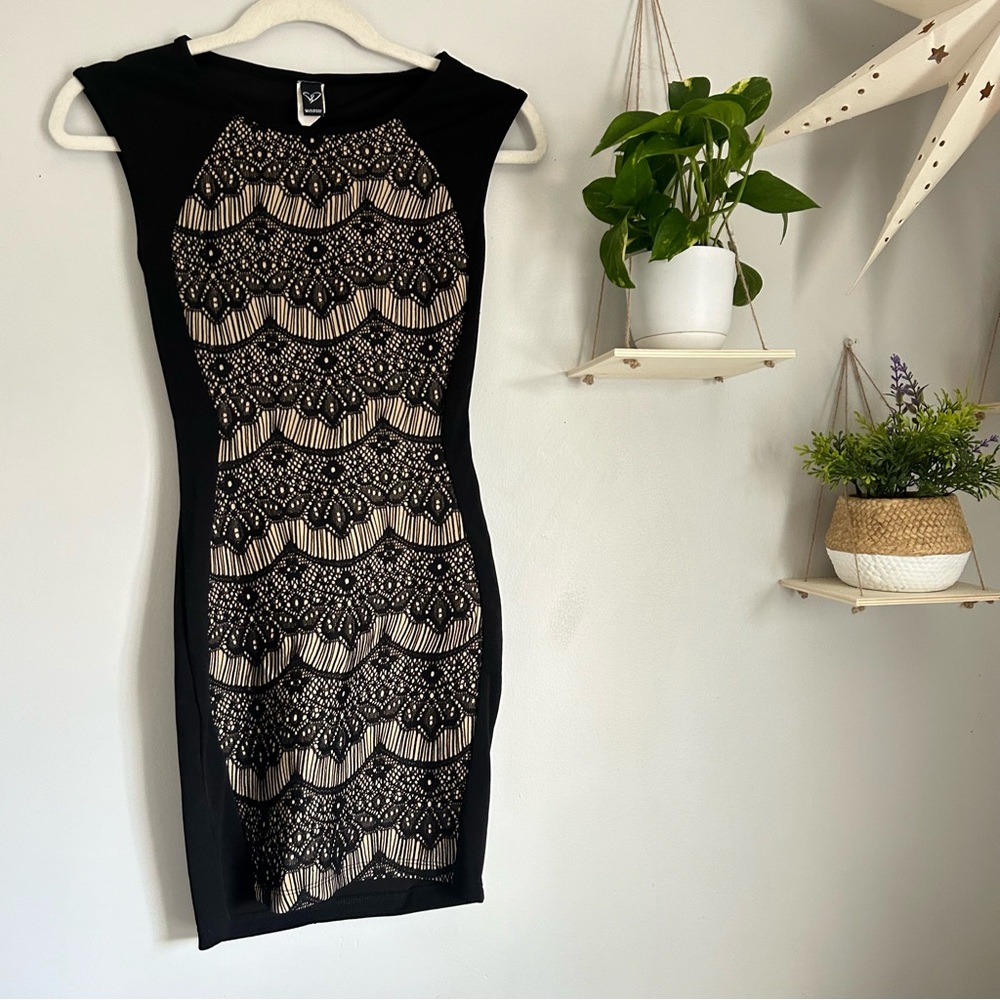 🩷WINDSOR LITTLE BLACK BODY CON TRENDING DRESS SIZE EXTRA SMALL CAPSULE WARDROBE - Picture 5 of 5